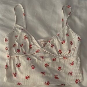 Floral White Crop Top